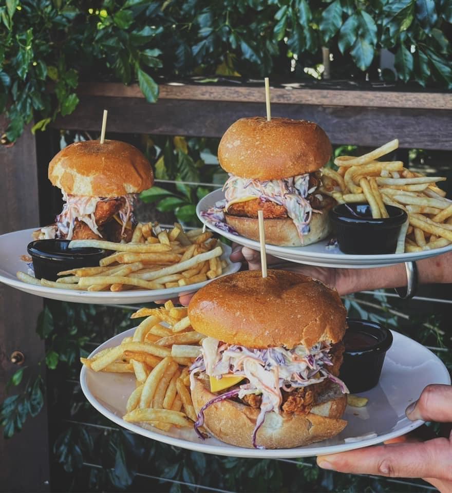 Crispy chicken burger pair it... - Fresh Point Co. Cafe Parap