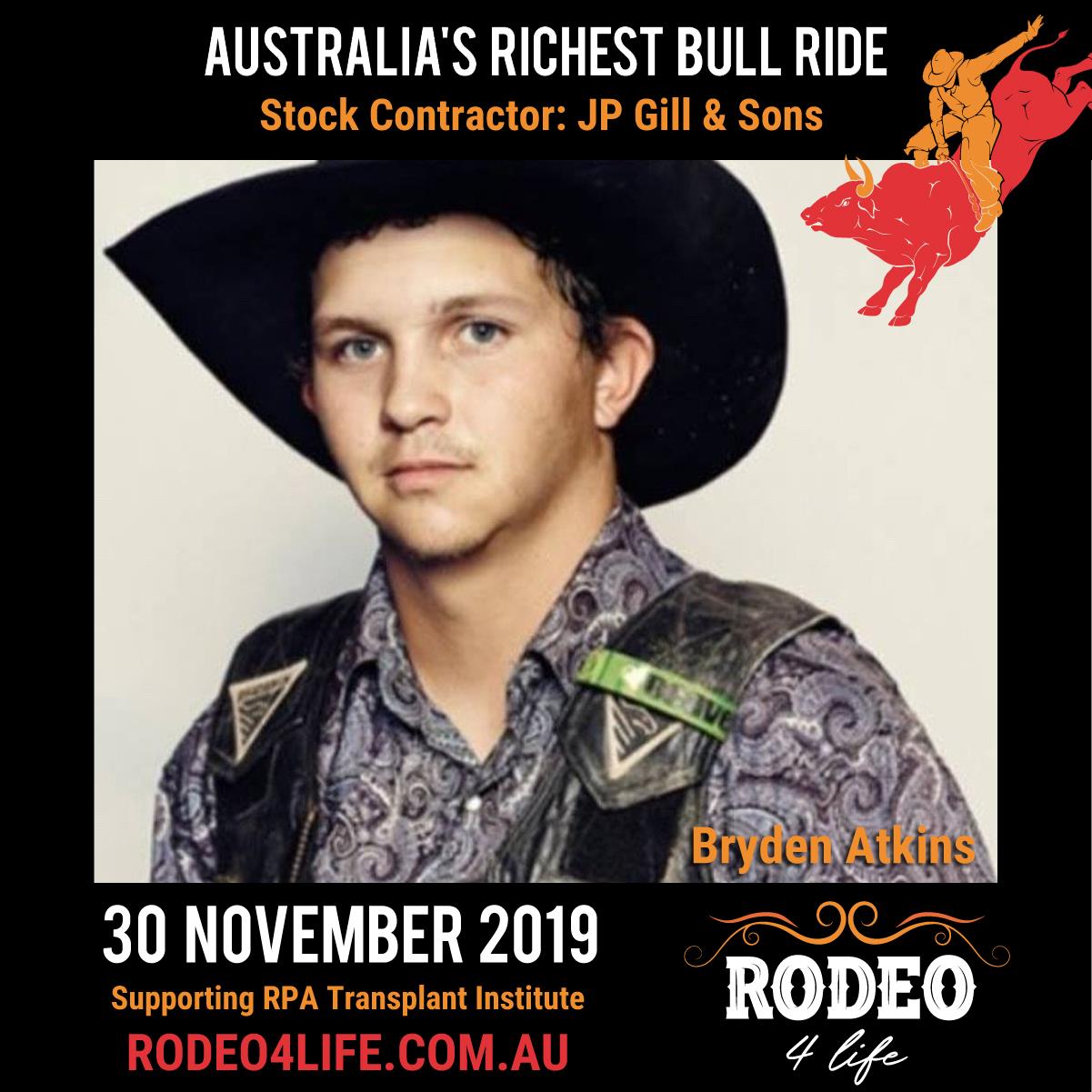 Rodeo 4 Life - MEET Bryden Atkins. Bryden, from Chiltern Victoria, is ...