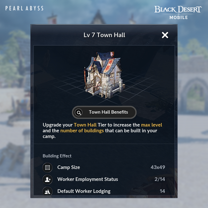 Black Desert Mobile Upgrade Your Town Hall To Tier 7 You Ll Have The Option To Upgrade Your Refinery Food Storage Stable Ranch Lodging And Garden Patch Note Https Bit Ly 38zsfse Official Page