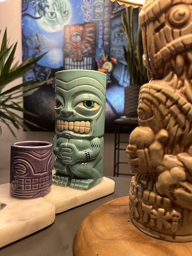 Shag and Tiki Farm mug collection from 2000