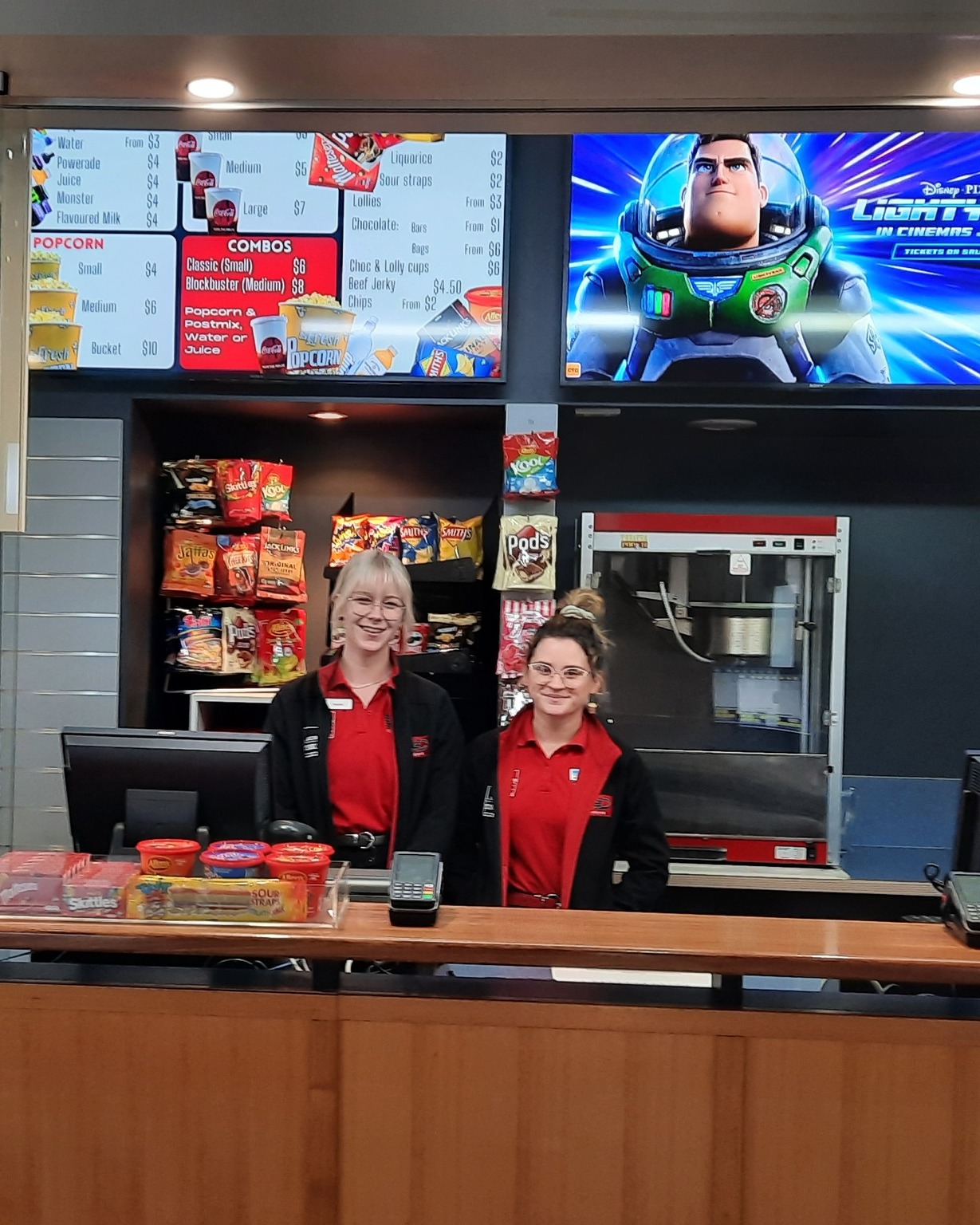 The popcorn is freshly popped, movies... Chinchilla Cinema