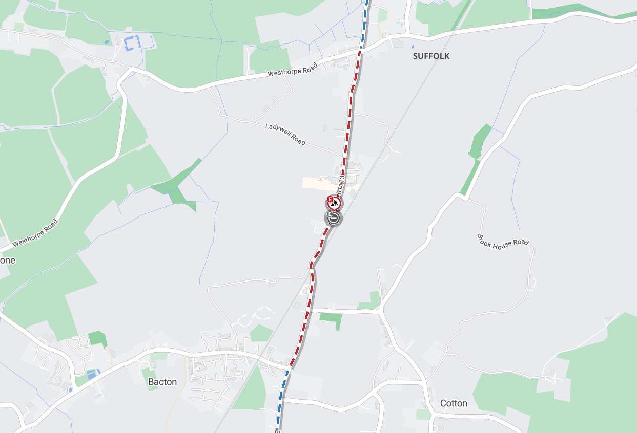 B1113 Station Road, #Finningham – full... - Suffolk Highways | Facebook