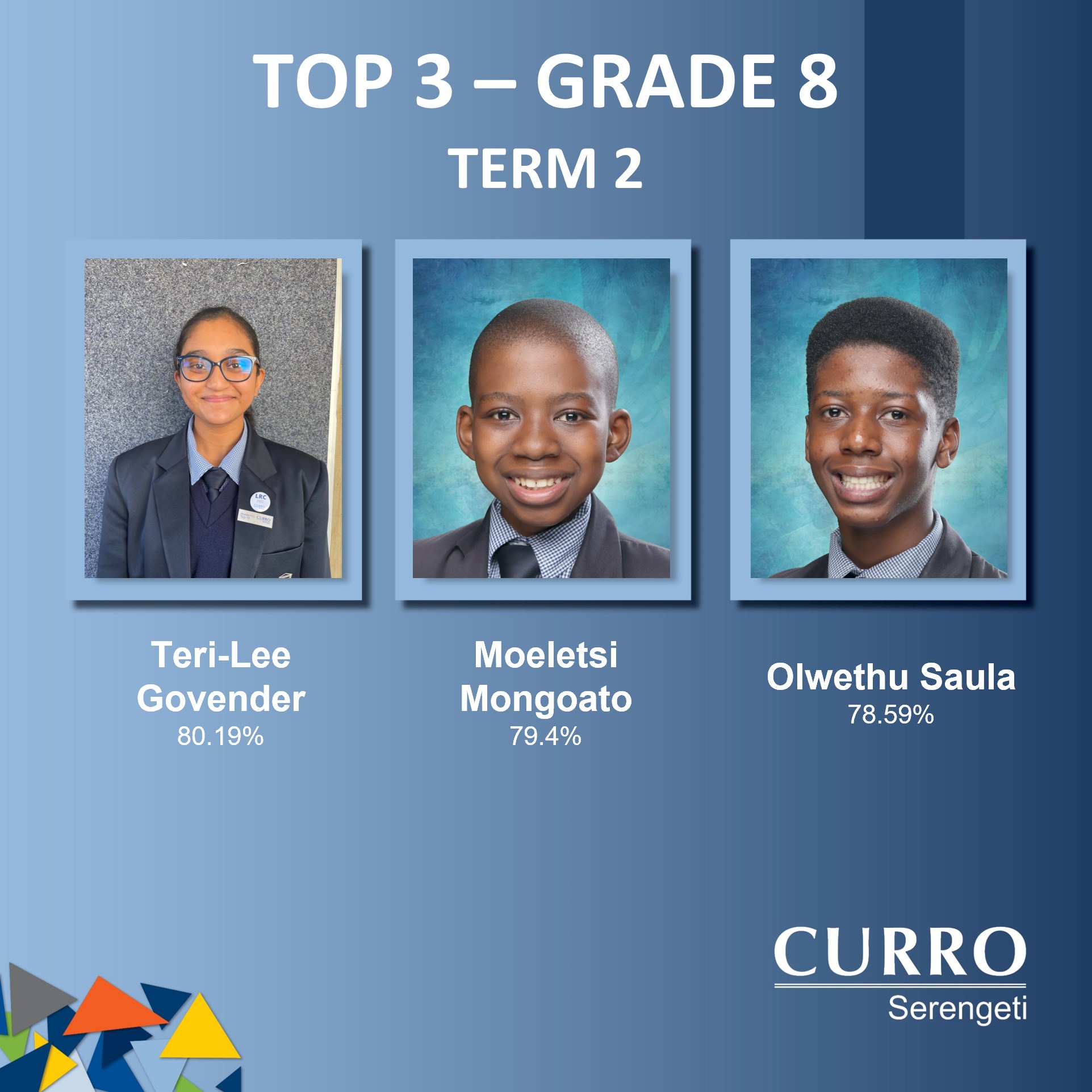 Curro Serengeti - 🤩 *Grade 8: Top 3 learners for term 2* 🤩... | Facebook