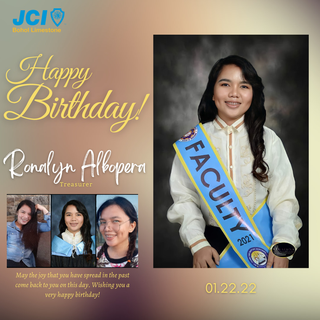 Happy Birthday, Treas. Ronalyn... - JCI Bohol Limestone | Facebook