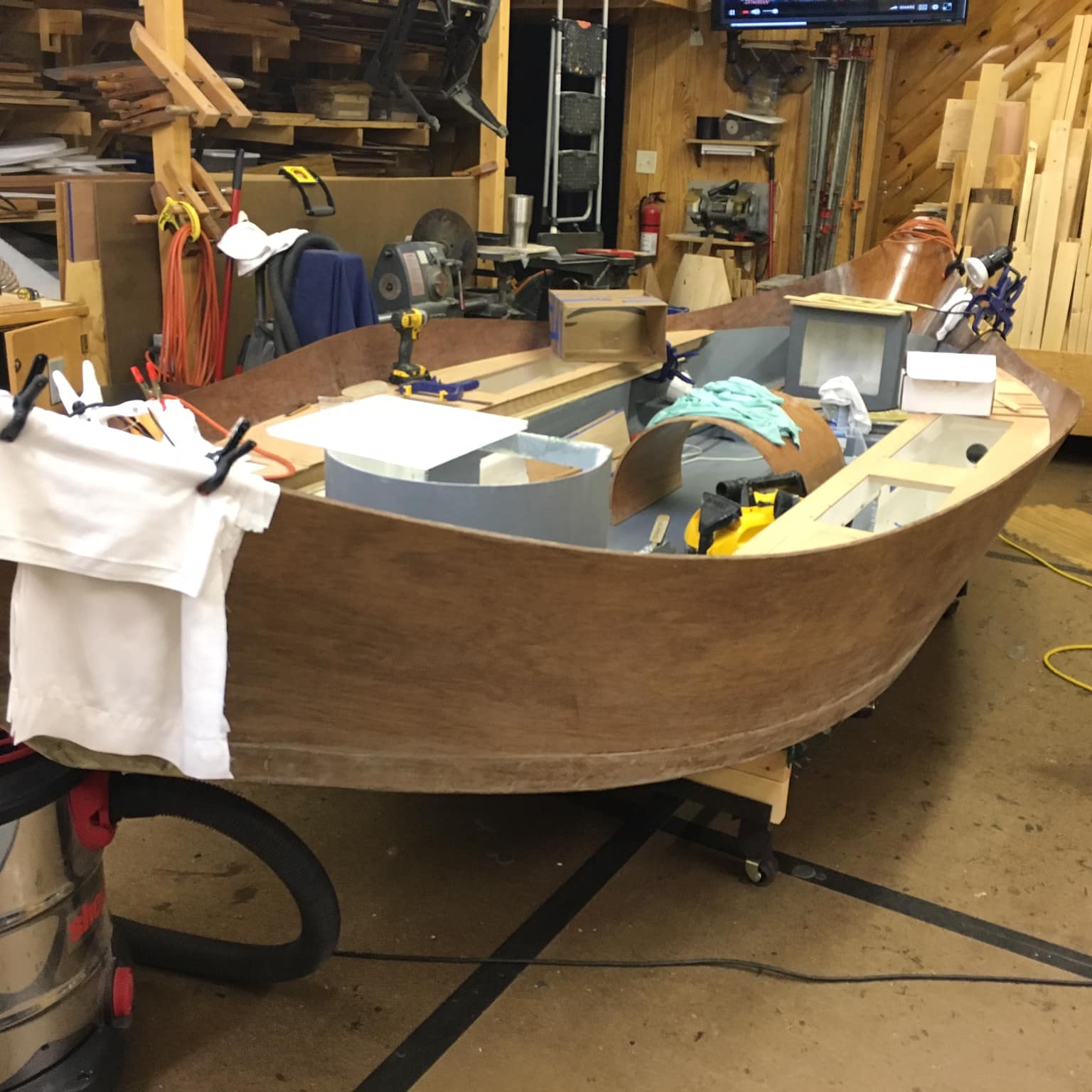 Sterling Boat Works - Starboard view showing keel, keelsons and trim ...