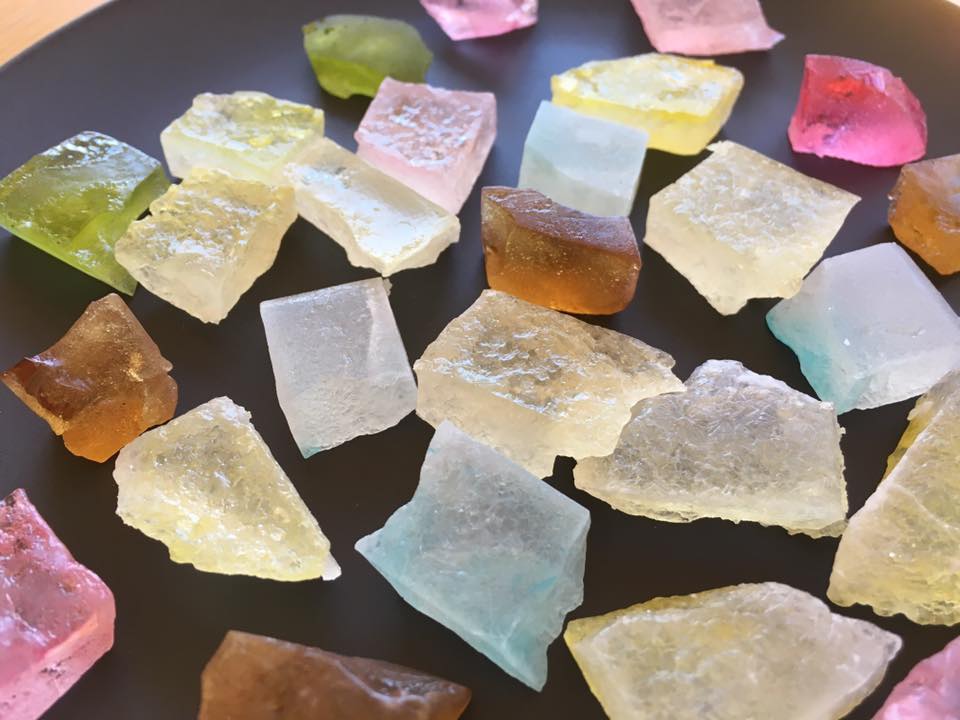 Kohakuto: 琥珀糖 Do they look like edible stone or crystal
