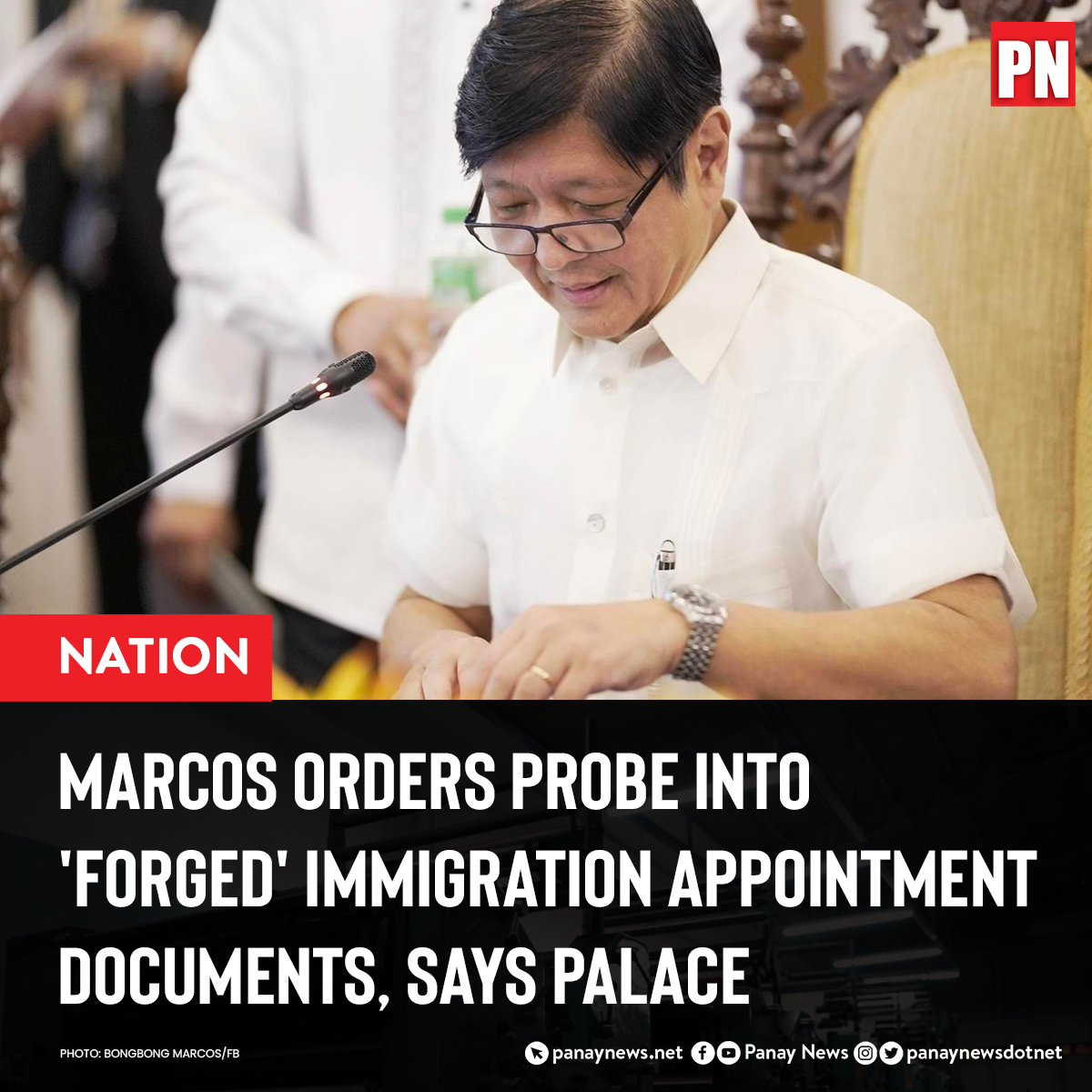 Panay News - MARCOS ORDERS PROBE INTO 'FORGED' IMMIGRATION APPOINTMENT ...
