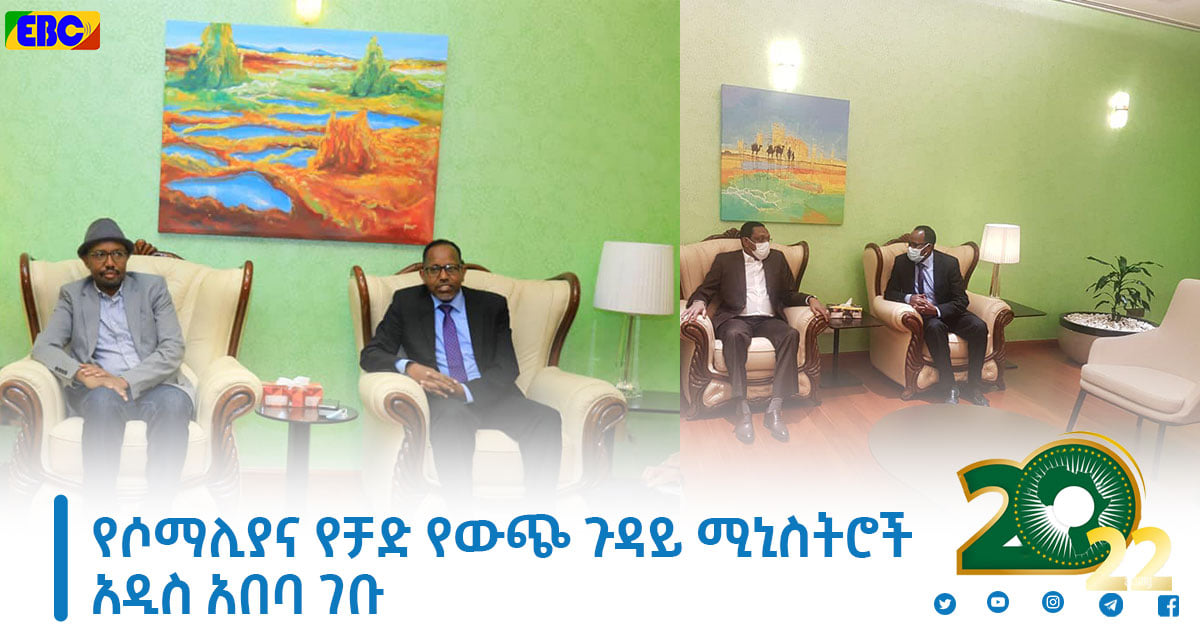 Ethiopian Broadcasting Corporation - የሶማሊያና የቻድ የውጭ ጉዳይ ሚኒስትሮች አዲስ አበባ ...
