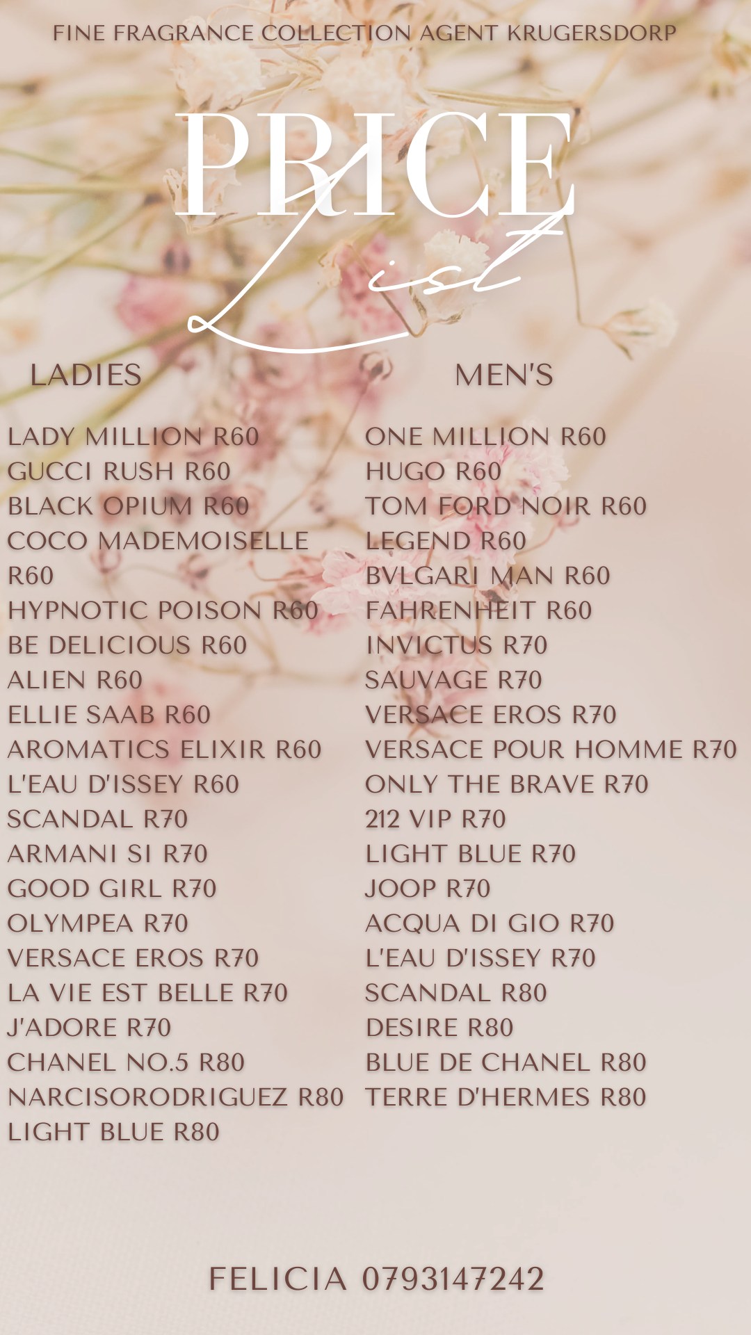 Fine Fragrance Collection Agent Krugersdorp | Krugersdorp