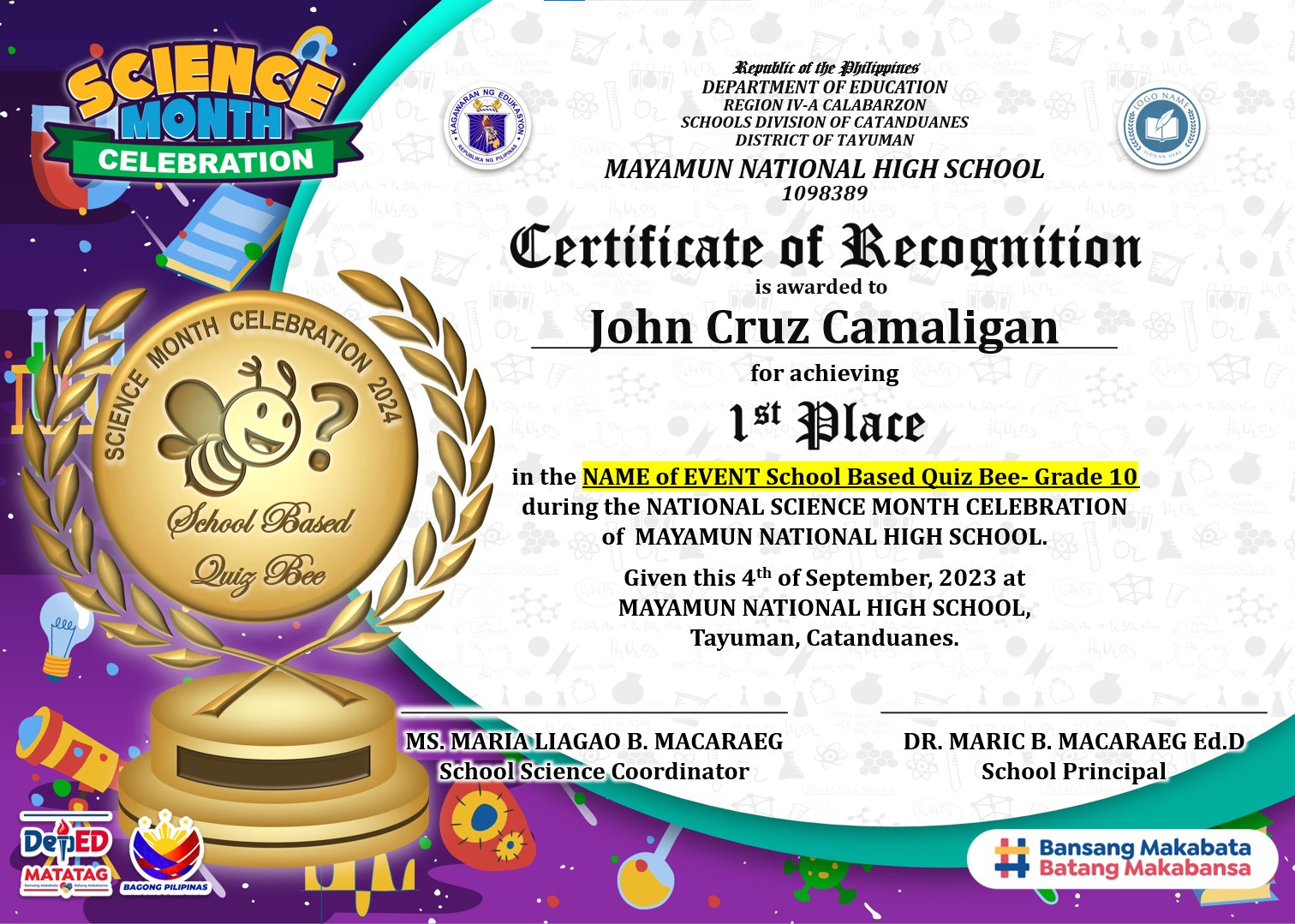 𝐒𝐂𝐈𝐄𝐍𝐂𝐄 𝐌𝐎𝐍𝐓𝐇... - DepEd Educational Charts and Posters | Facebook