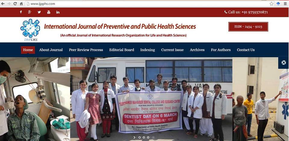 International Journal of Preventive and Public Health Sciences
