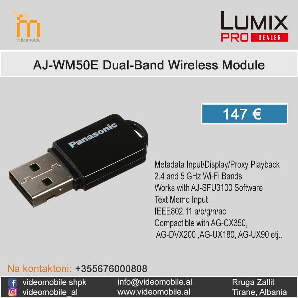 Videomobile - AJ-WM50E Dual-Band Wireless Module #wirelessmodule