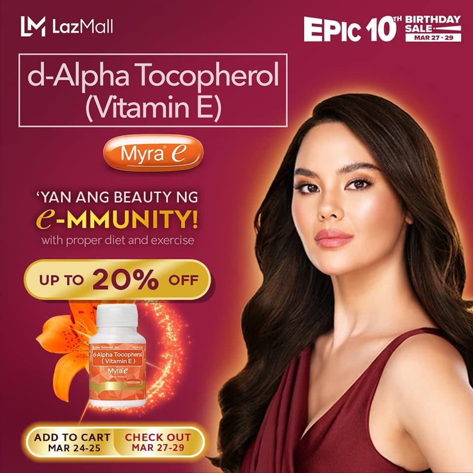With the things I want to accomplish, I always need to feel confident and capable no matter what. That's why I take Myra E for beauty and e-mmunity. Made with Vitamin E