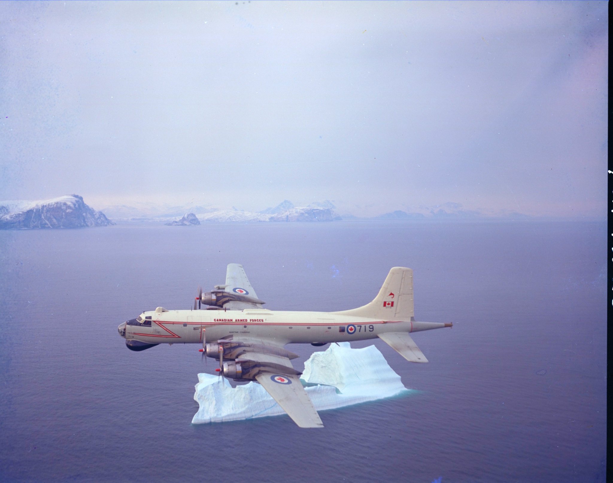 Canadair CP-107 Argus flyover at 407 squadron change of command