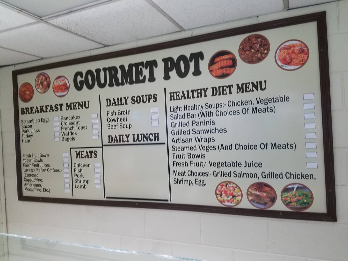 Custom pvc menu with... - Creative Impressions Sign Company