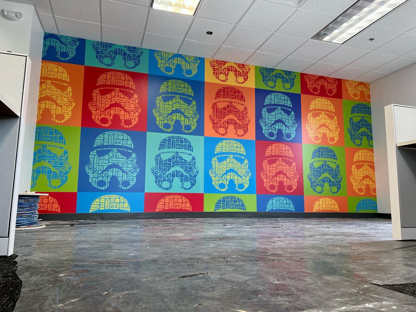 CT Wraps - New interior Office wall installed for an...