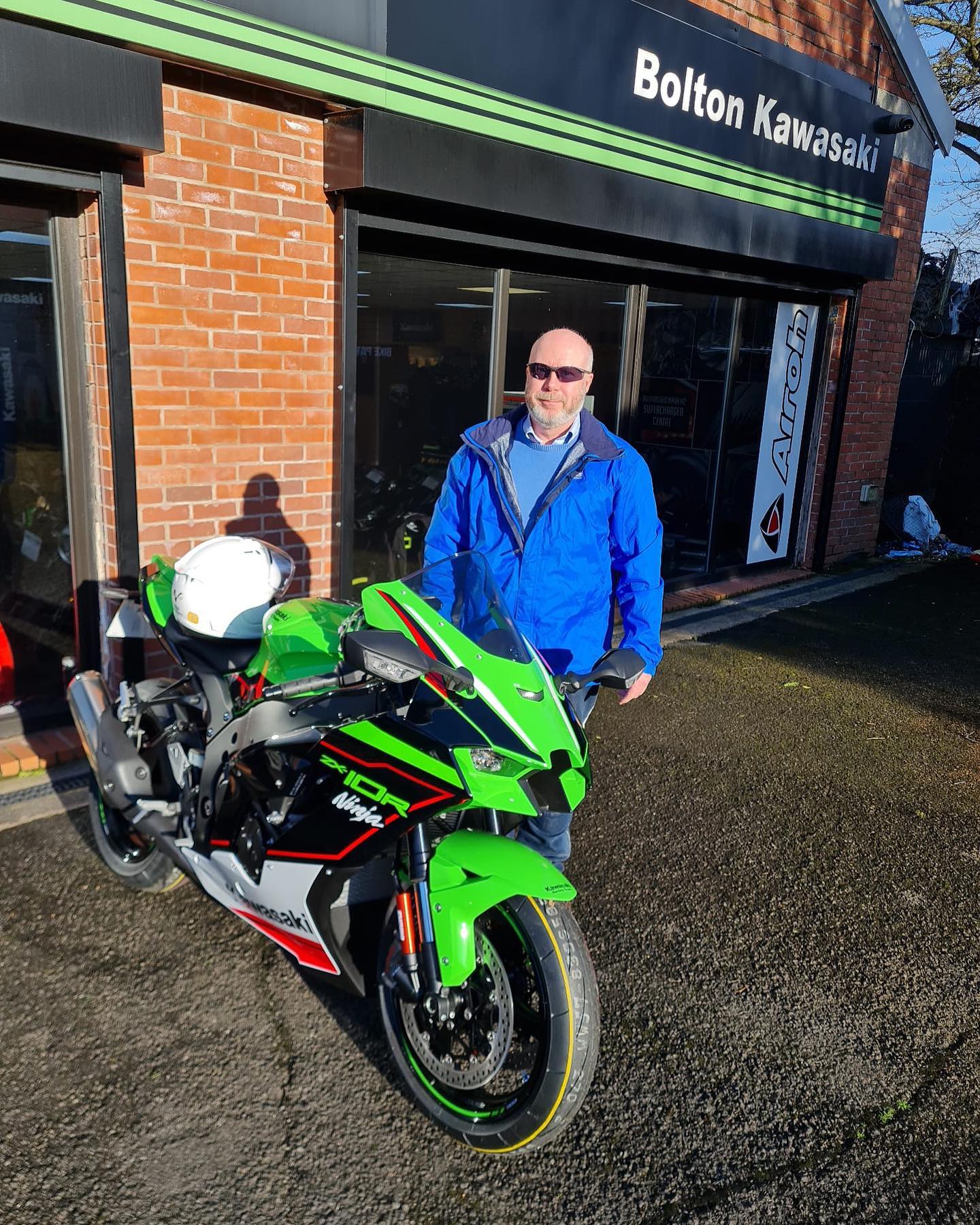 New Kawasaki Ninja ZX-10R anniversary edition owner in England