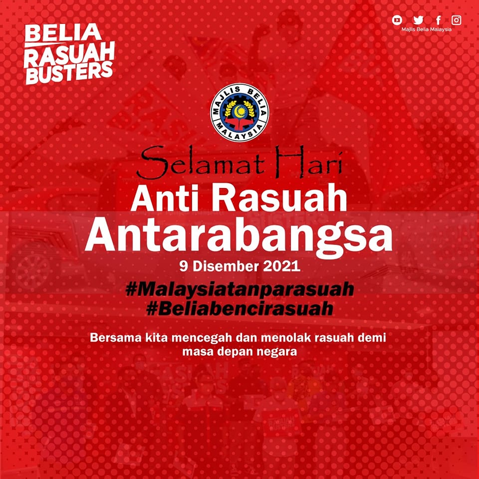 Selamat Hari Anti Rasuah... - Majlis Belia Malaysia
