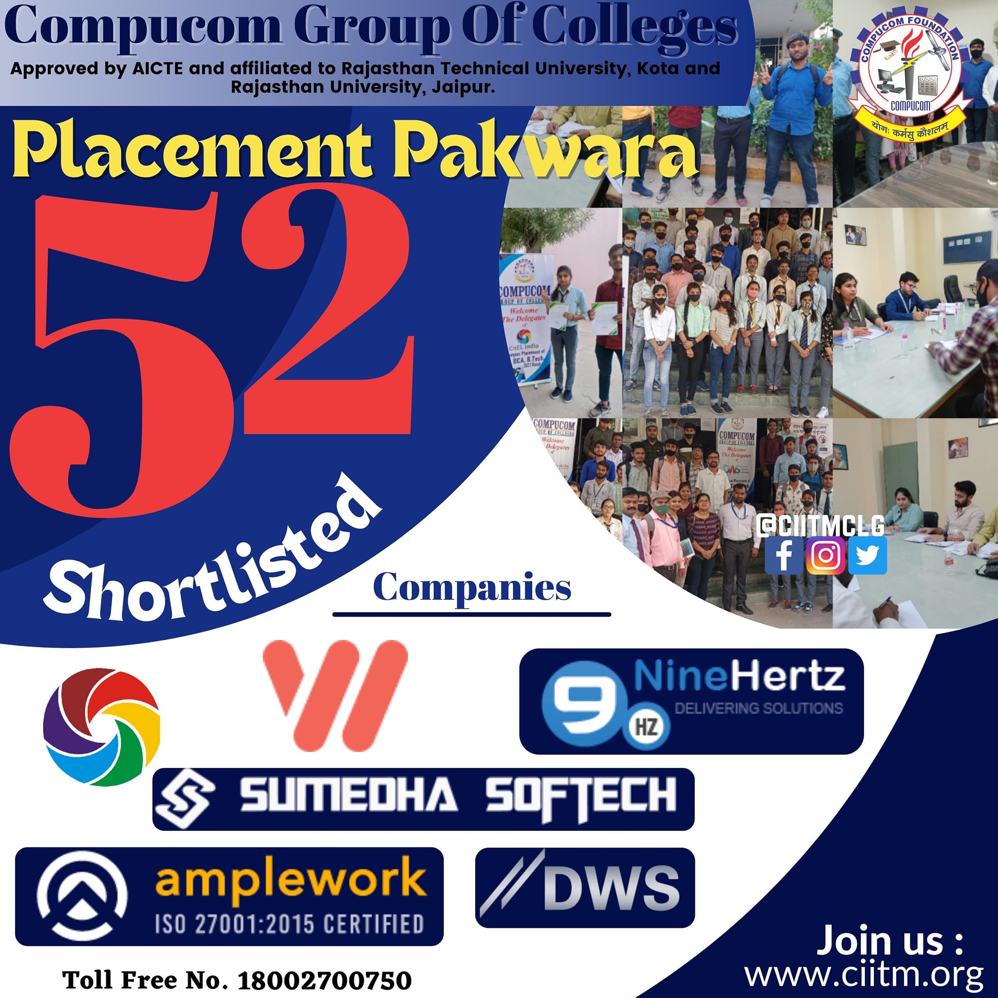 Congratul... - Compucom Institute of Technology and Management