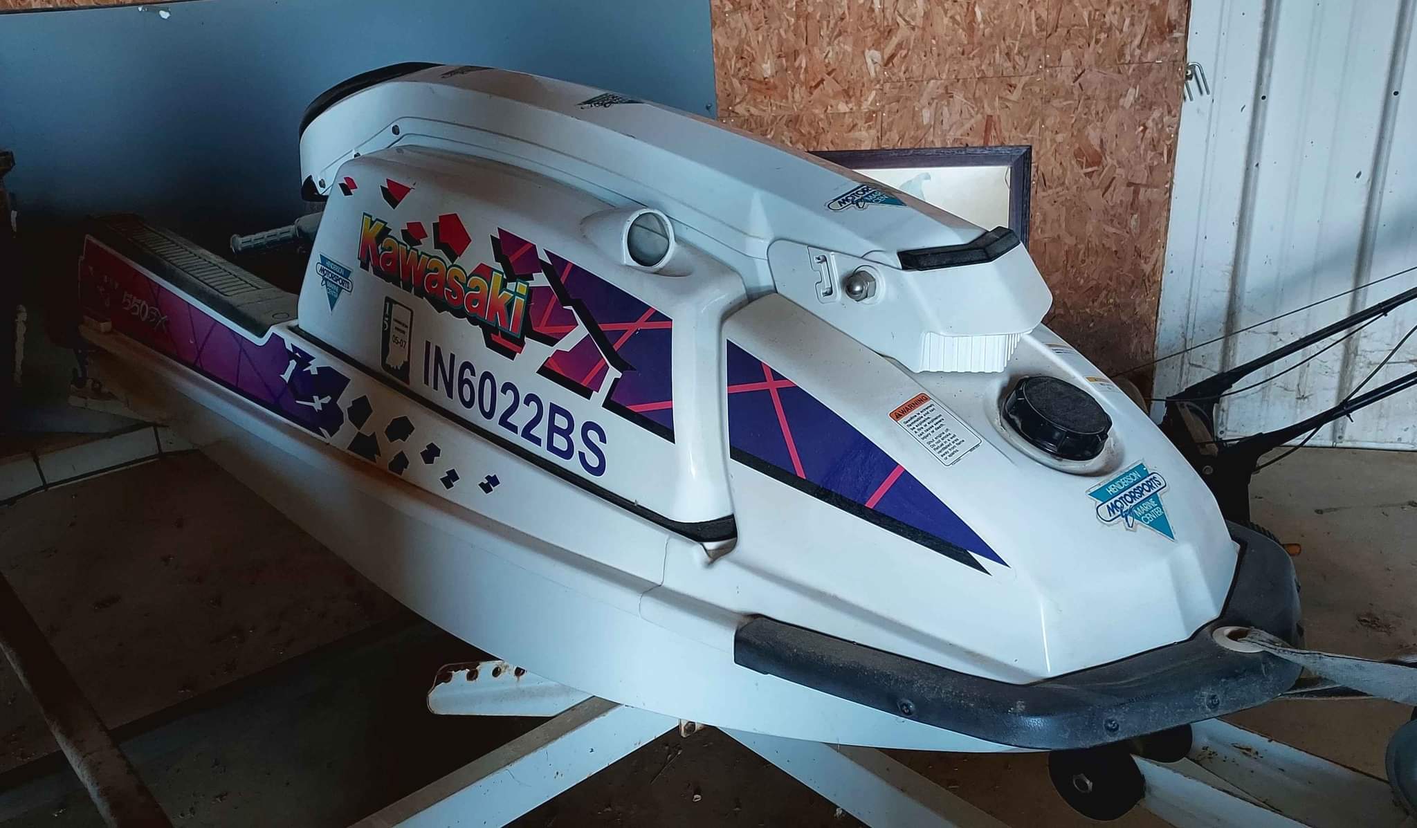 1994 Kawasaki 550sx stand up jet ski, with 1997 single trailer