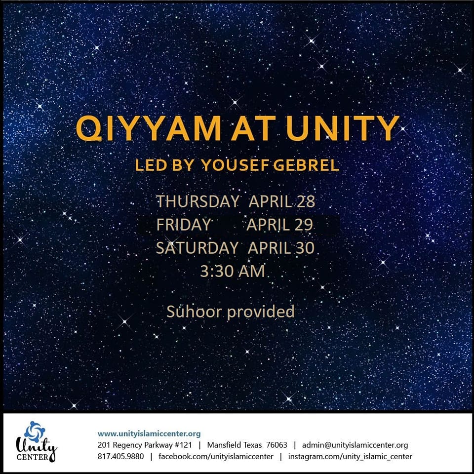 🎙️Alsalaamu... - Unity Islamic Center - Mansfield Masjid | Facebook