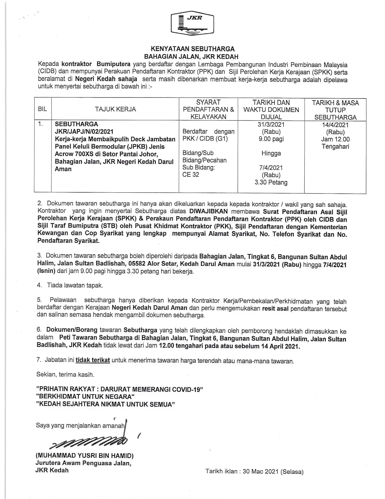 Jkr Kedah Sebut Harga Bahagian Jalan Kerja Kerja Membaikpulih Deck Jambatan Panel Keluli Bermodular Jpkb Jenis Acrow 700xs Di Setor Pantai Johor Bahagian Jalan Jkr Negeri Kedah Darul Aman Https Www Jkrkedah Gov My Index Php Sebut Harga 486