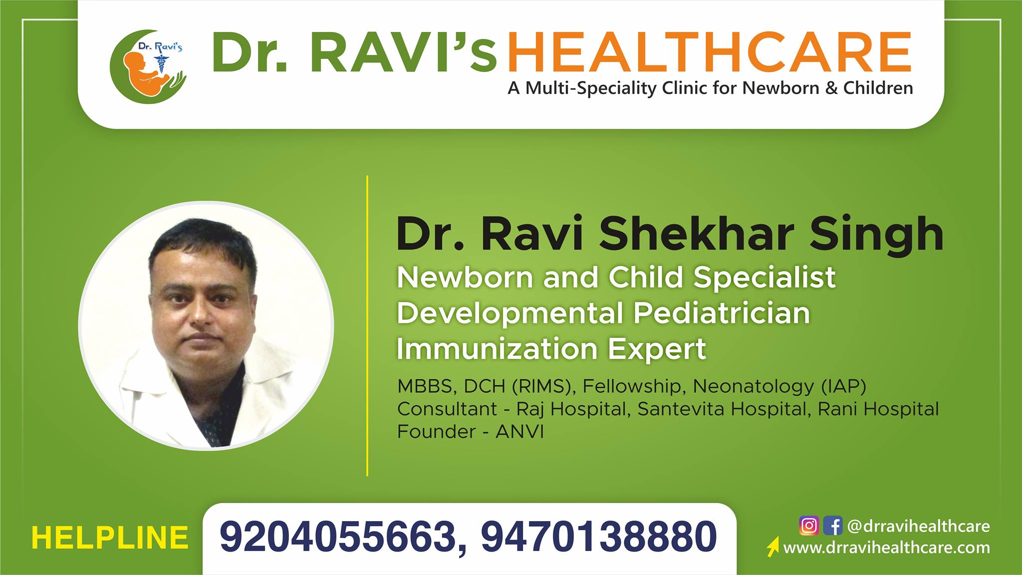 Dr. Ravi's Child Healthcare and Multi-Speciality Clinic | Ranchi