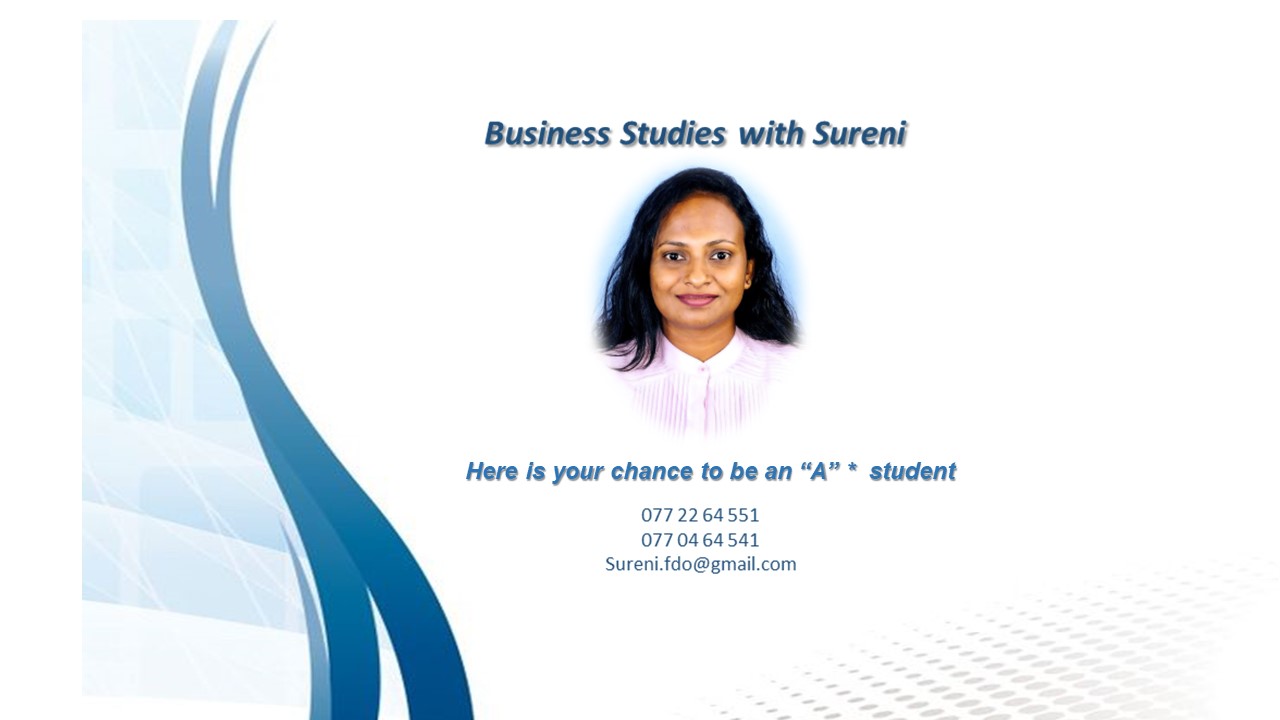Study Business Studies With Sureni