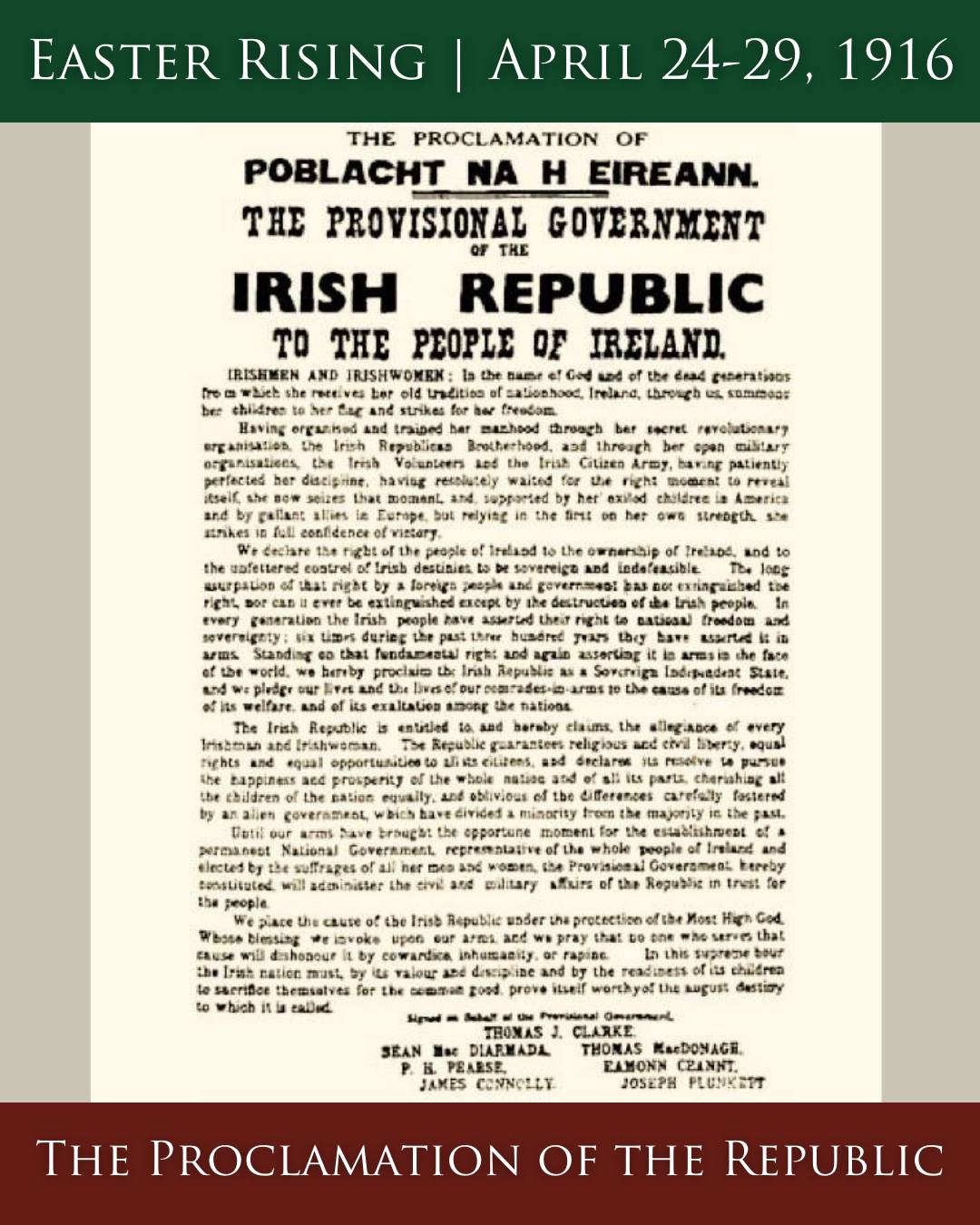1916 Easter Rising 100th Anniversary
