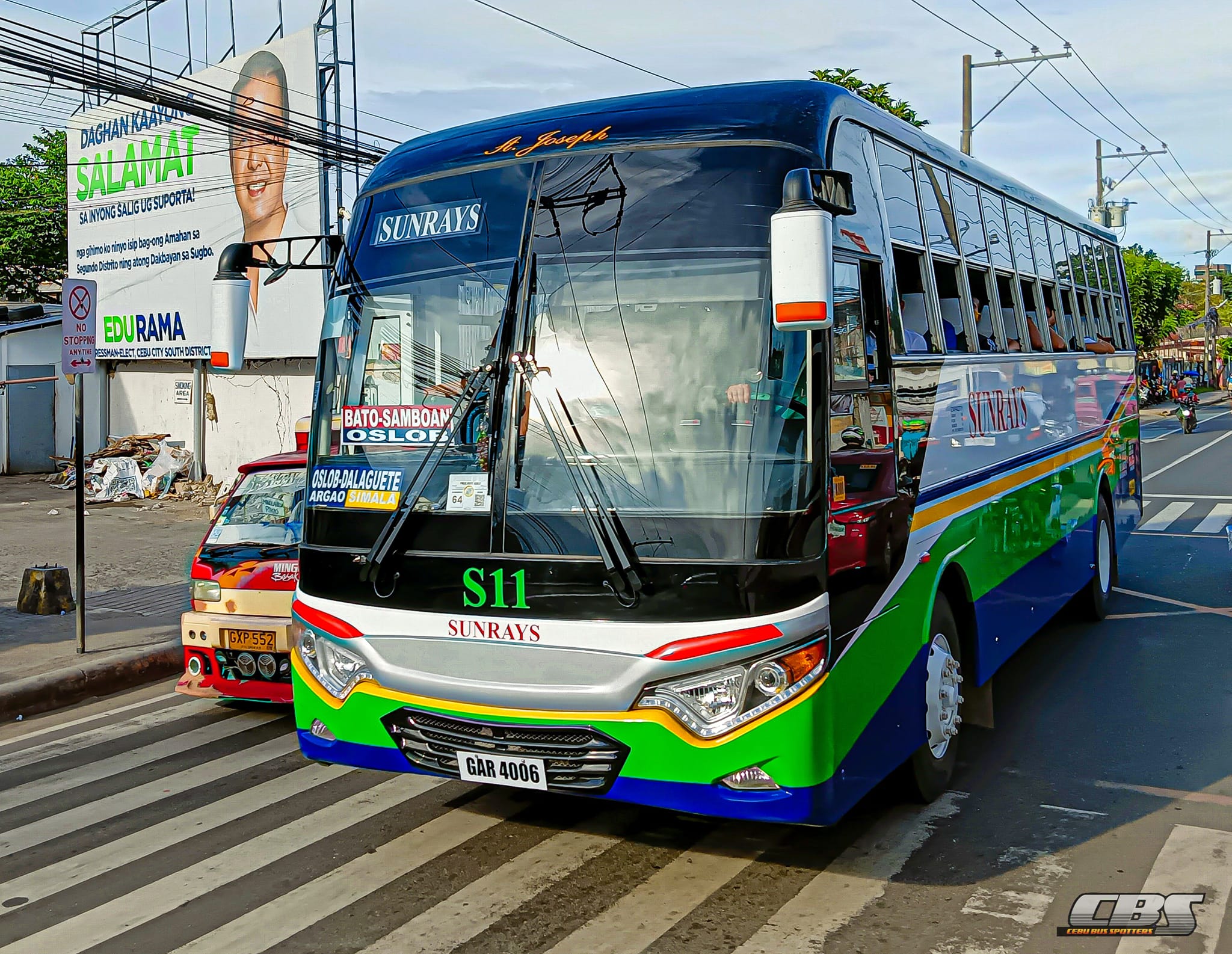 Cebu - Southern Cebu DM16 Sunrays Bus Lines S11 Route: Cebu City- Bato ...