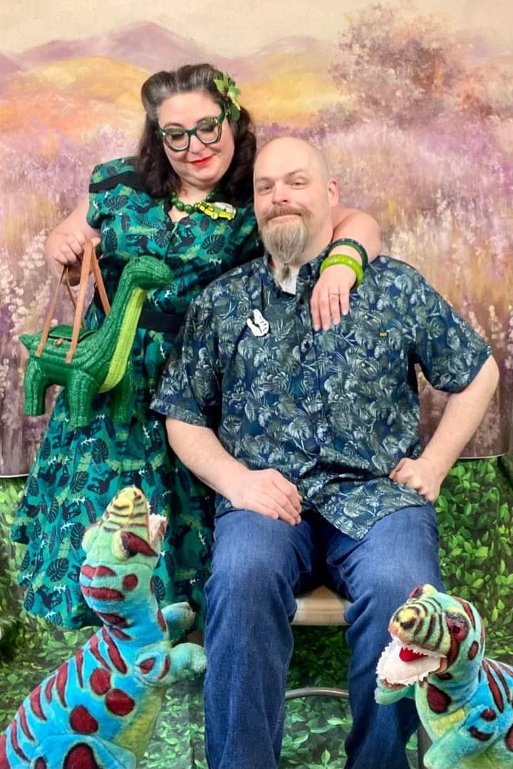 I thought you all would appreciate my Jurassic Park dress, Ford