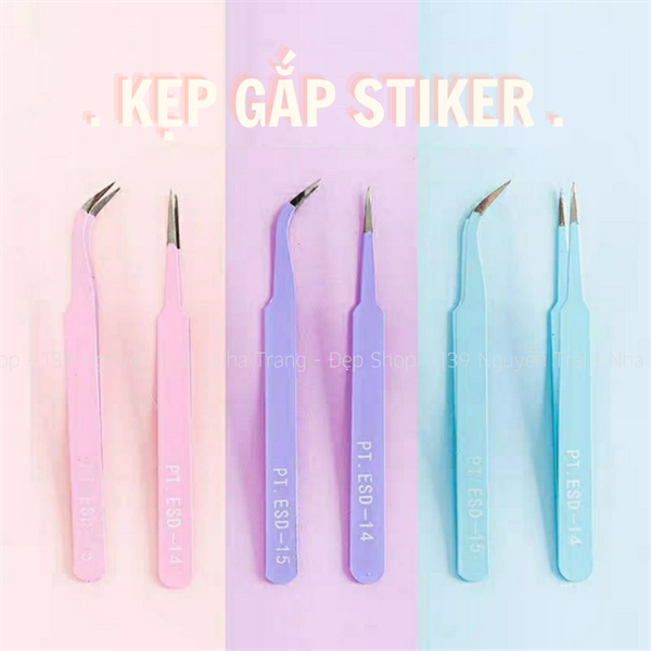 Đẹp shop - Kẹp gắp sticker - ESD-15 (Tím, Hồng, Xanh, Đen)...
