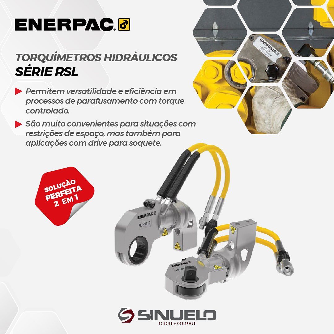 Sinuelo - As chaves hidráulicas de torque ENERPAC, da série RSL ...