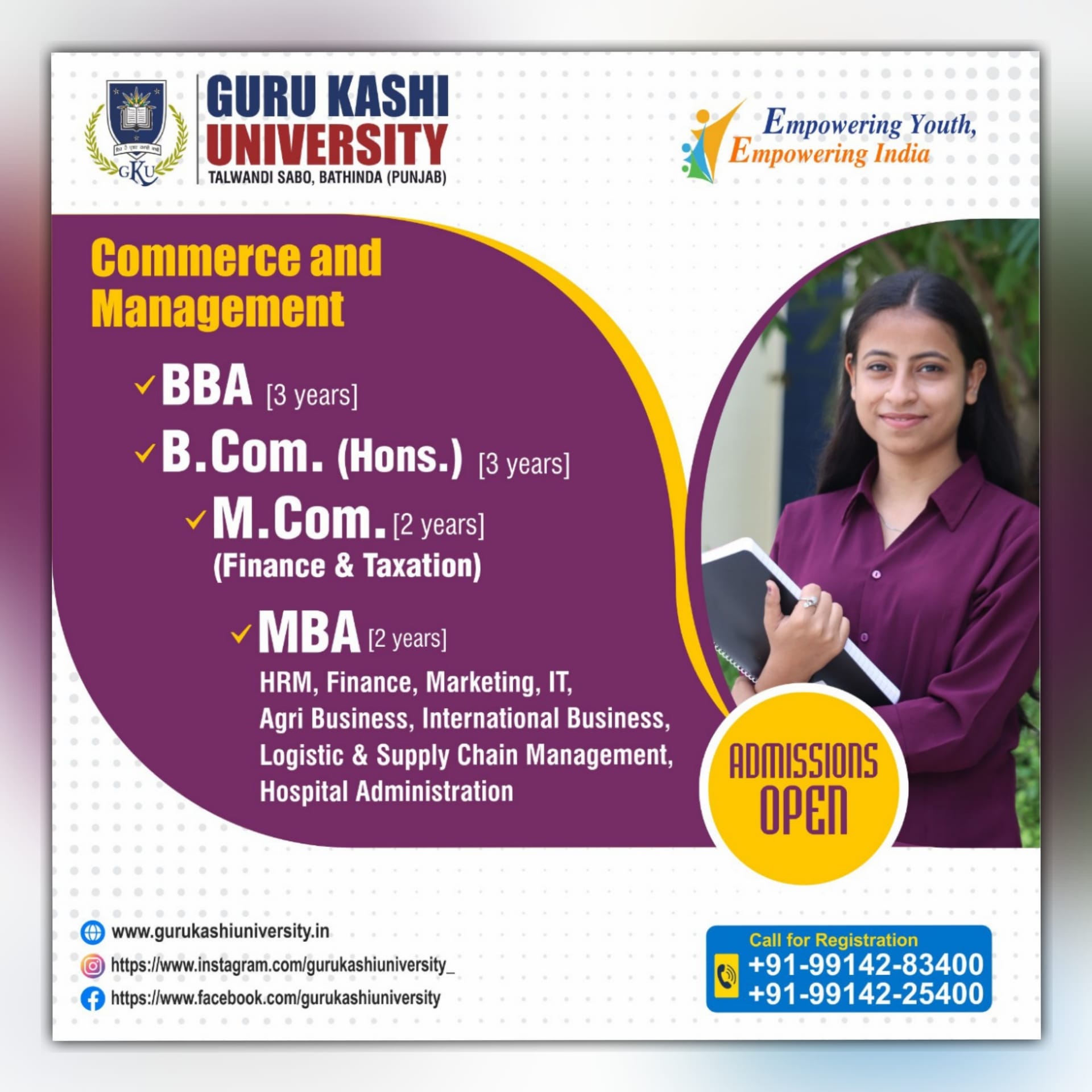 Build your career with "GURU KASHI... - Guru Kashi University