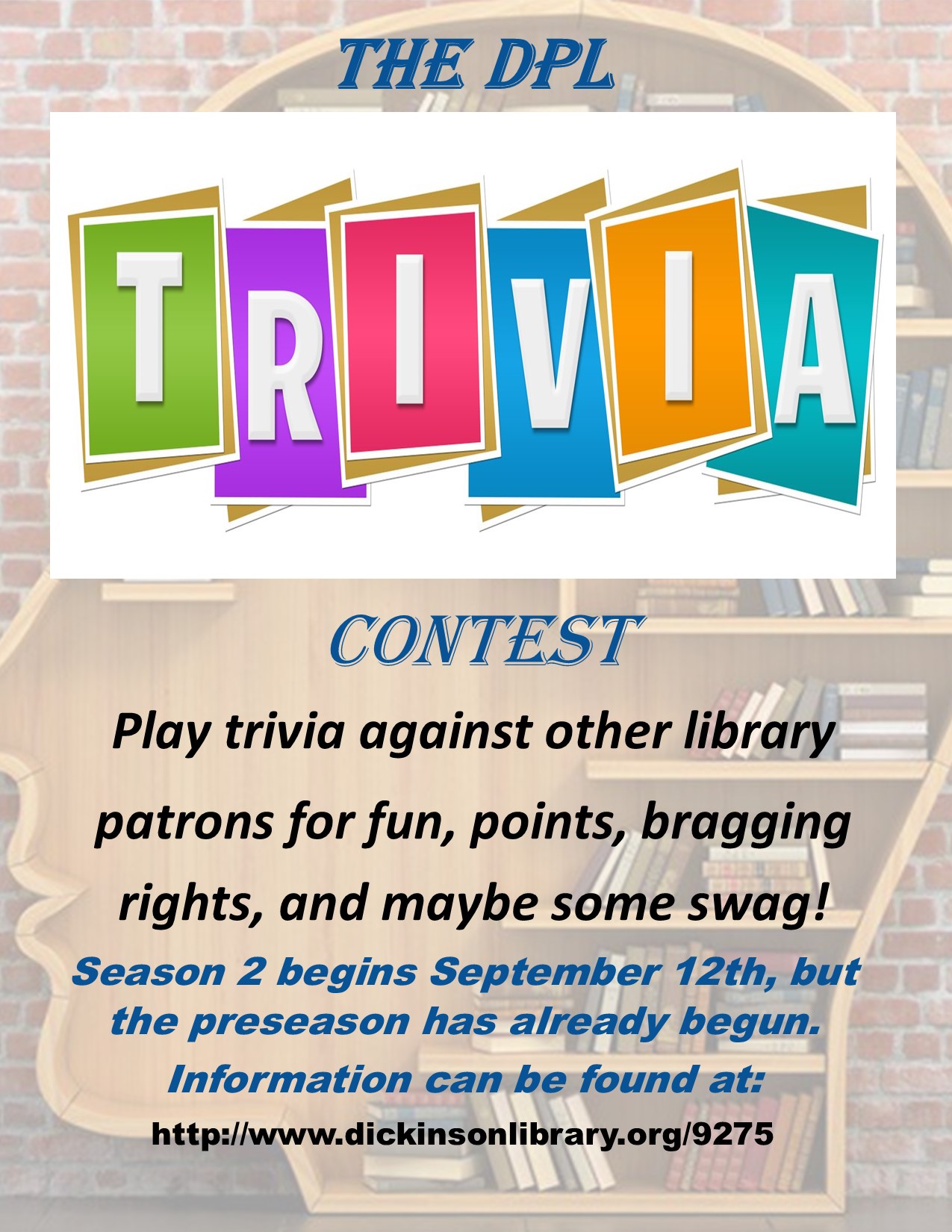 The DPL Trivia Contest -... - Dickinson Area Public Library | Facebook