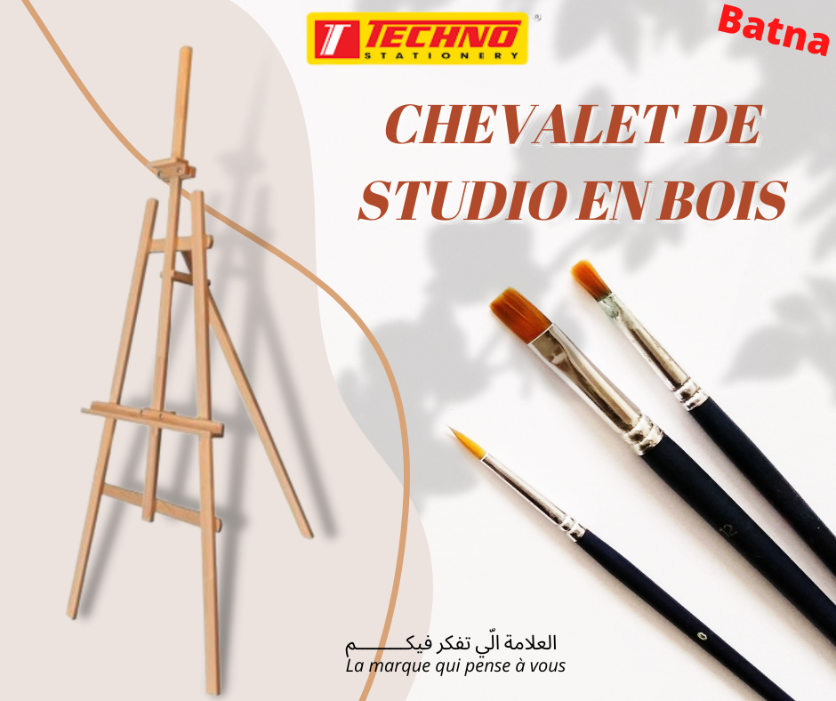 Chevalet de Studio 1,50 m Support de Dessin de Peinture en Bois Pliable