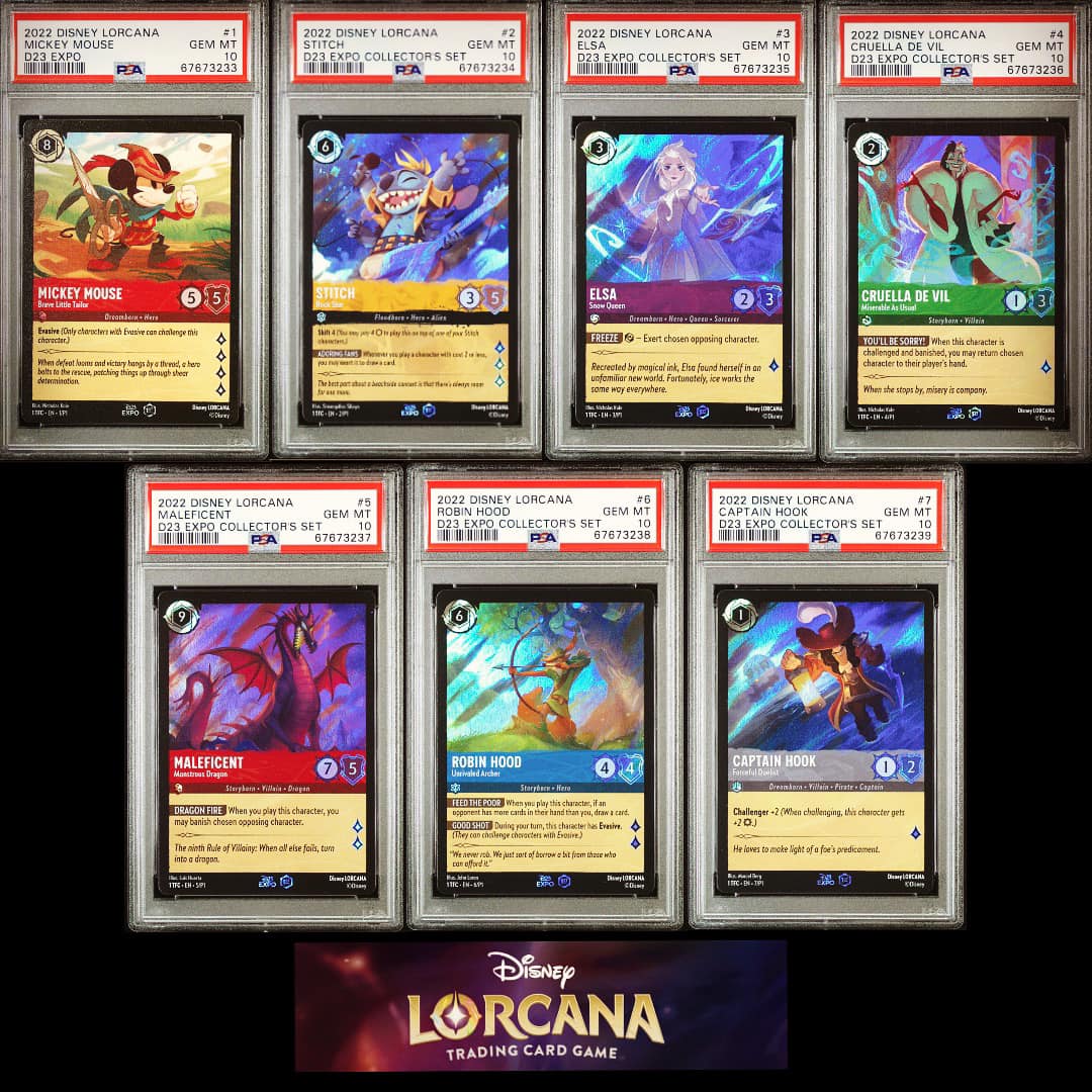 First sequential psa 10 set in disney lorcana tcg