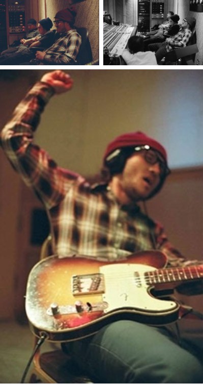 John Frusciante at work in studio during the making of Ataxia, 2004