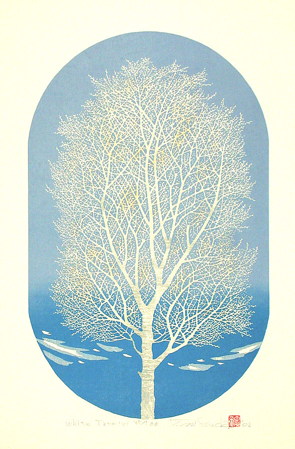 One Tree (White Version). ca. 1980s, by Nishida Tadashige (西田