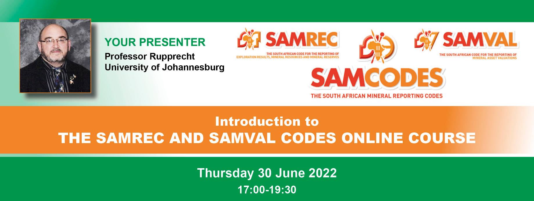 SAIMM - 𝙄𝙣𝙩𝙧𝙤𝙙𝙪𝙘𝙩𝙞𝙤𝙣 𝙩𝙤 𝙏𝙃𝙀 𝙎𝘼𝙈𝙍𝙀𝘾 𝘼𝙉𝘿 𝙎𝘼𝙈𝙑𝘼𝙇 𝘾𝙊𝘿𝙀𝙎 𝙊𝙉𝙇𝙄𝙉𝙀... | Facebook