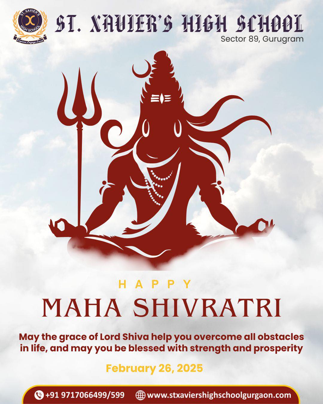 St.Xavier's - On this holy occasion of Maha Shivratri, may Lord Shiva ...