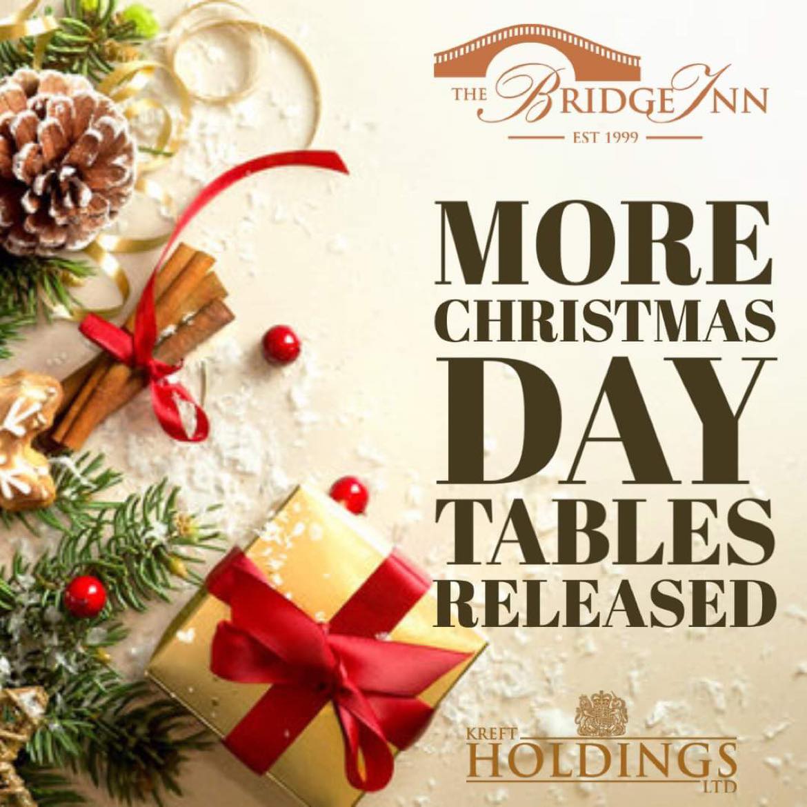 🎄🔥🎄🔥🎄CHRISTMAS DAY TABLES🎄🔥🎄🔥🎄... - The Bridge Inn Stapleton | Facebook