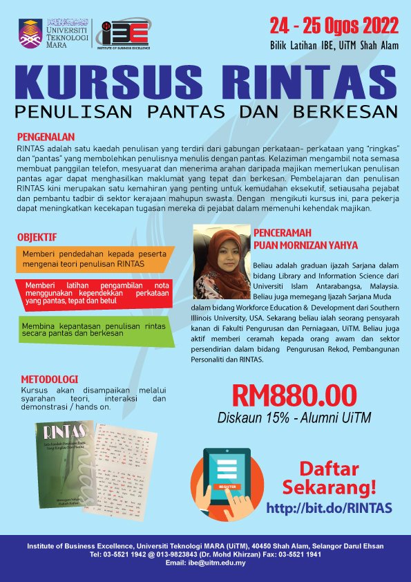 Institute - KURSUS RINTAS PENULISAN PANTAS DAN BERKESAN Kursus : Kursus ...