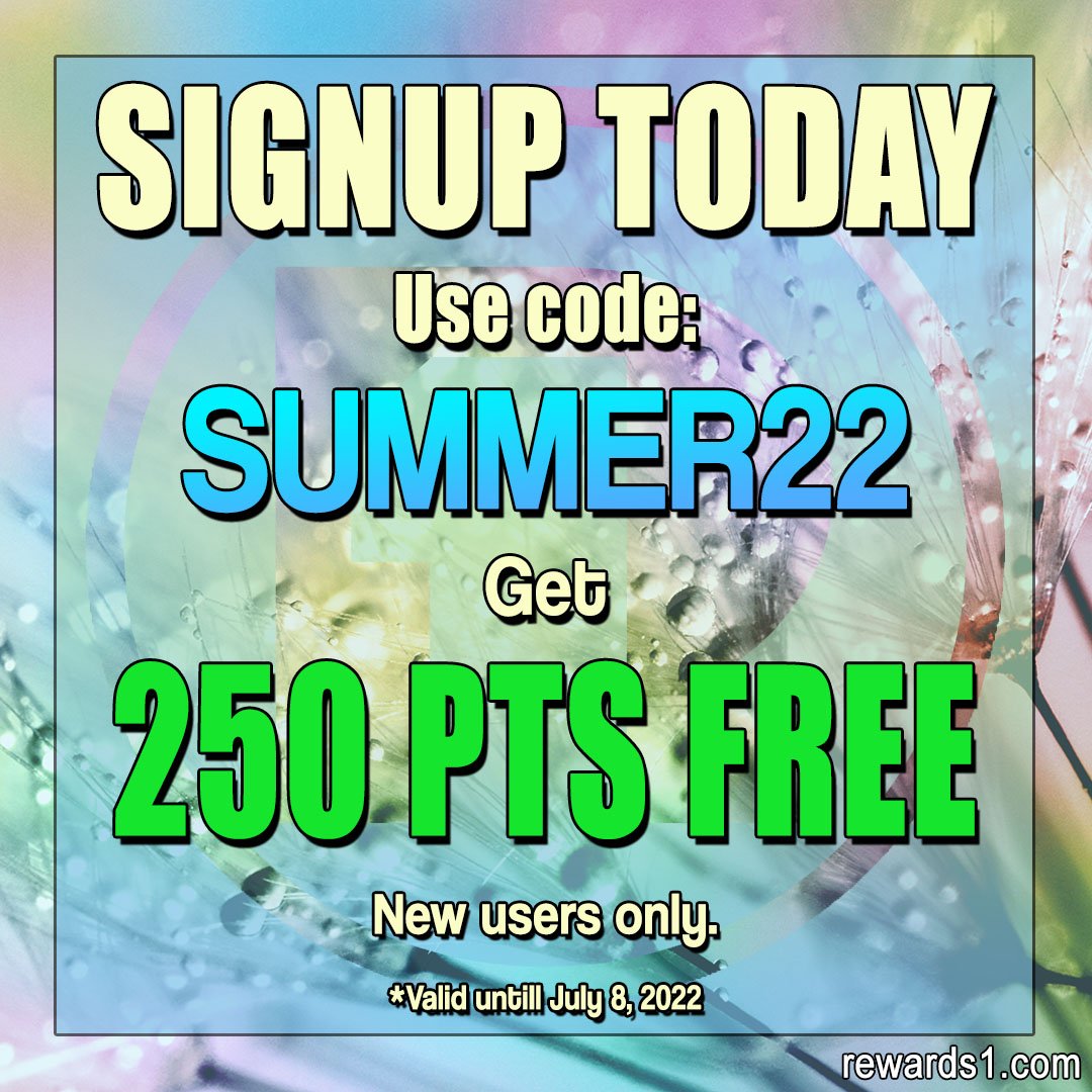 Rewards1 - To celebrate summer, we've just launched a signup bonus ...