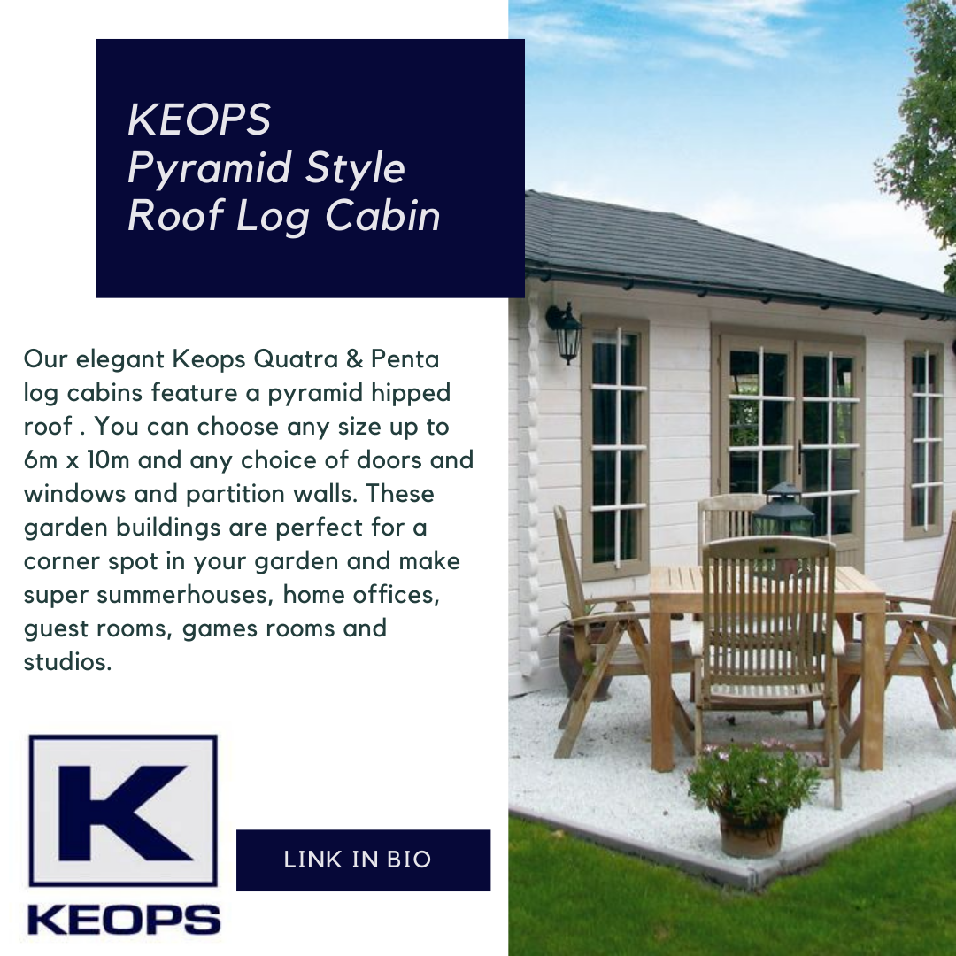 The Keops Pyramid style roof... - Keops Interlock Log Cabins