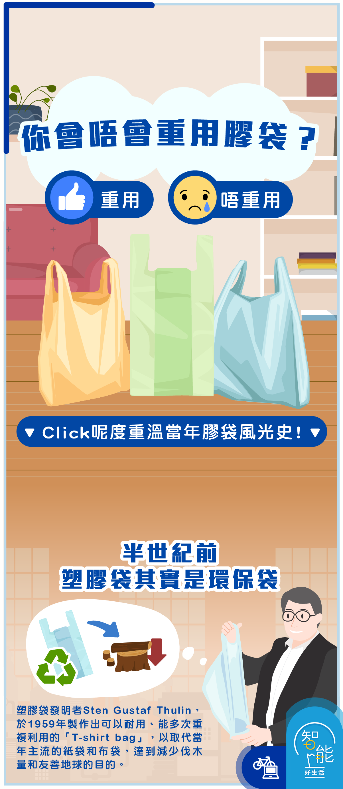 【膠袋變身環保袋？♻️循環再用最合時代】... - CLP Eco Living 中電智能好生活 | Facebook