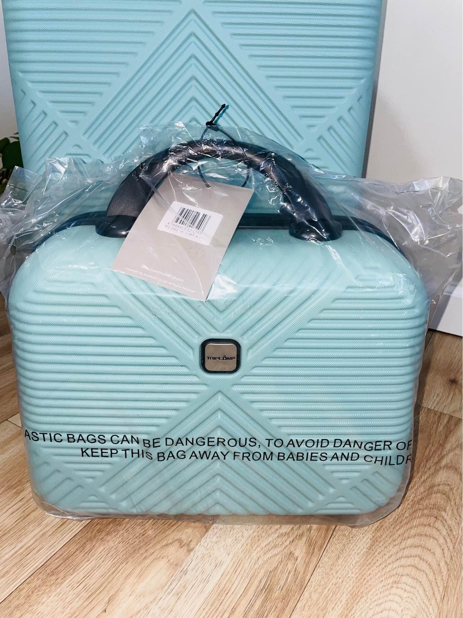 20" Carry On Luggage & 14" Mini Cosmetic Cases Luggage Set ABS