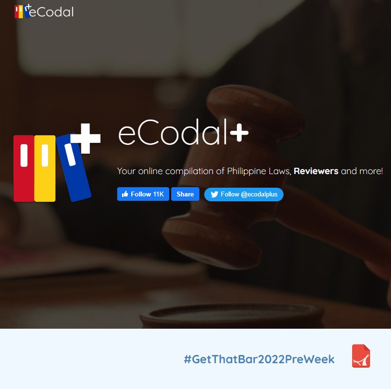 eCodal+ - #GetThatBar2022 PreWeek now up! Visit...