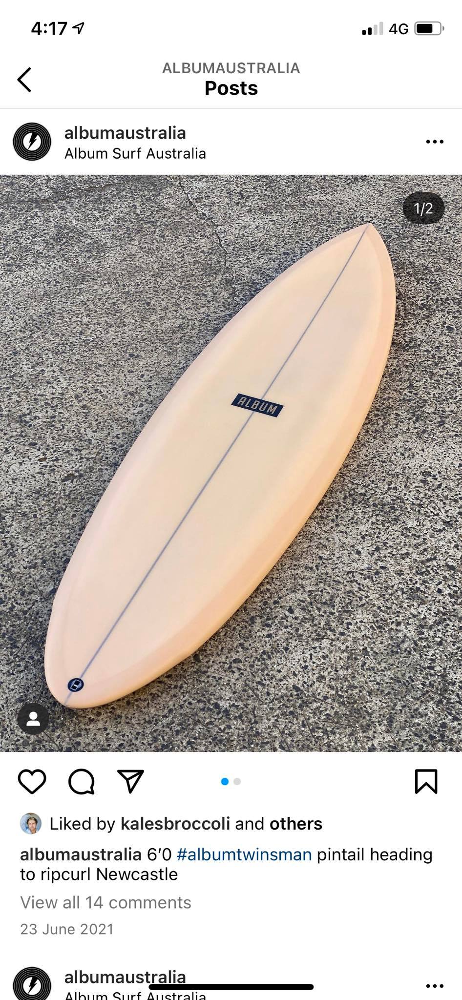 Dick Van Straalen Twinny surfboard for sale