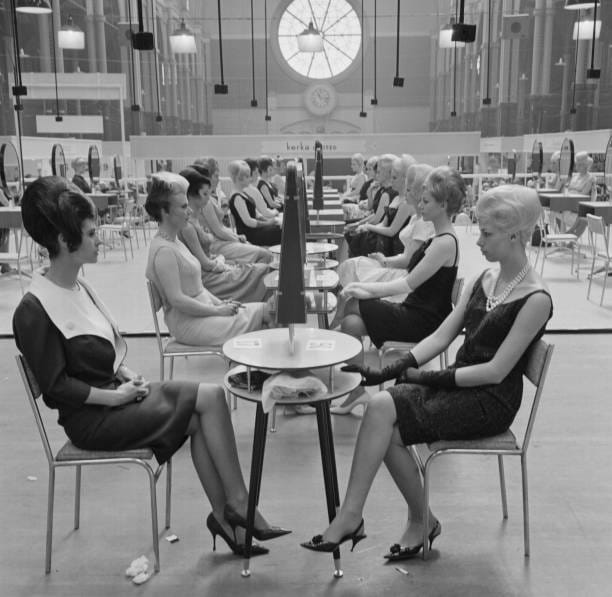 1963 hairdressing exhibition at Alexandra Palace London